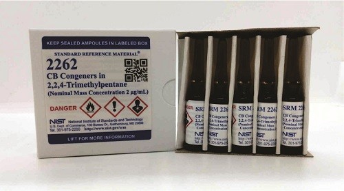 SRM 2262  2，2，4-三甲基戊烷中的氯化聯苯同系物標準品(標稱質量濃度為2μg/mL)